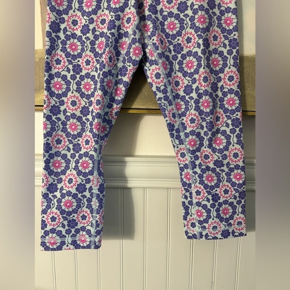 LULULEMON Wunder Under CropTwiggy Printed Power Purple Aquamarine Floral Sz 6 - Picture 5 of 12